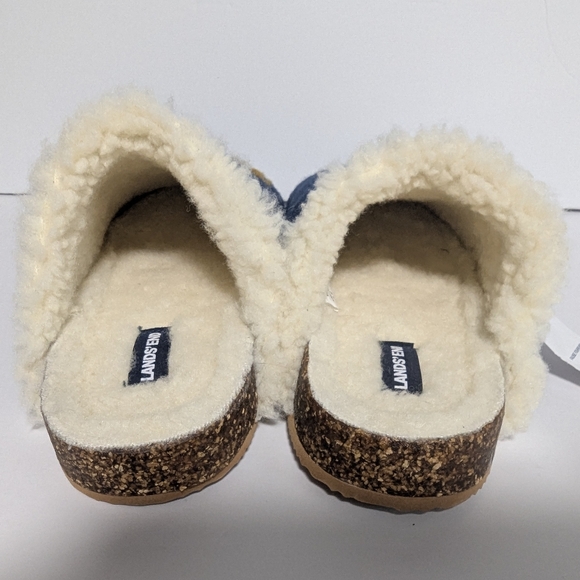 NWT Lands End Navy Dog Slippers - Picture 5 of 6